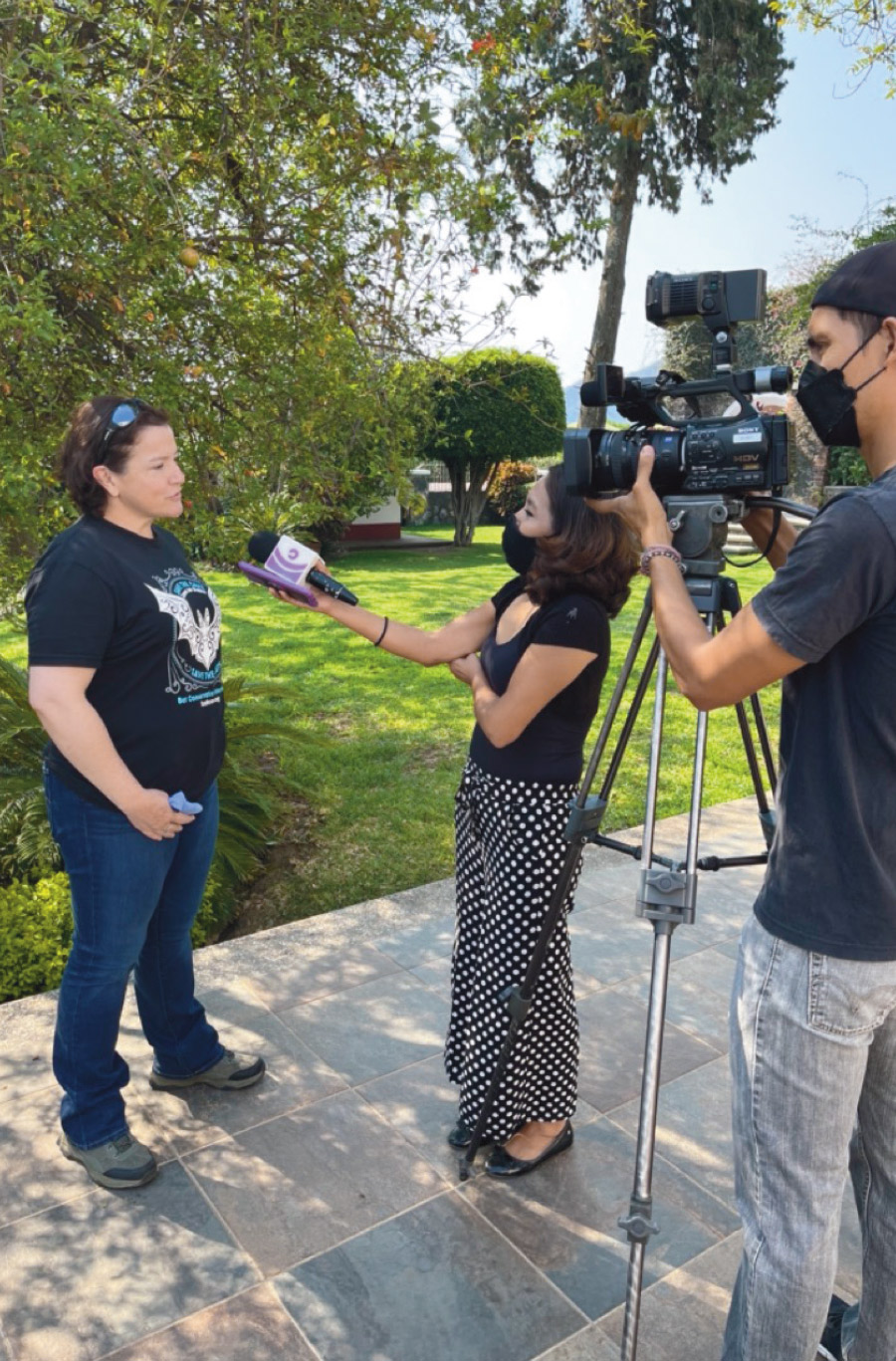 Dr. Ana Ibarra being interviewed about Cueva de Oztuyehualco