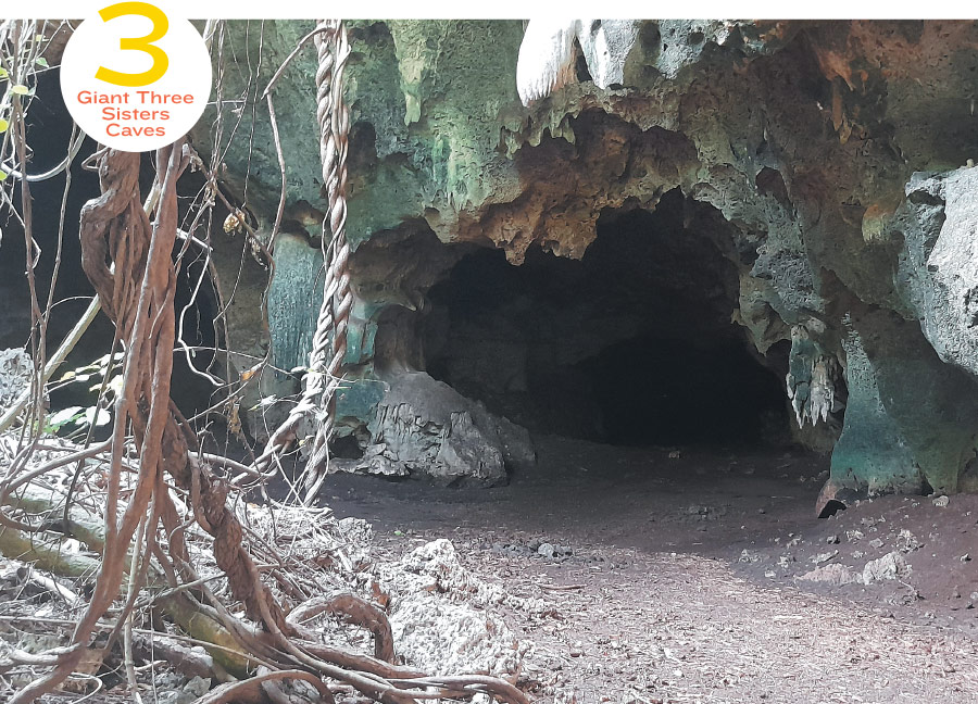 entry way to Giant Three Sisters Caves